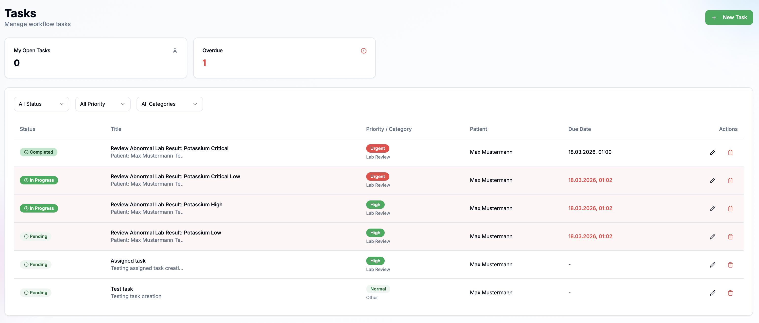 Staff Task Management
